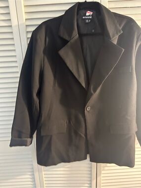 PrettyLittleThing Black Single-Button Blazer Jacket